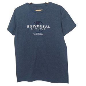 Universal Studios Orlando Florida Medium T Shirt Blue Embroidered Short Slv EUC